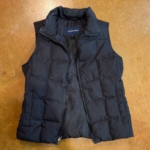 Lands' End Women's Black Quilted Down-Style Vest